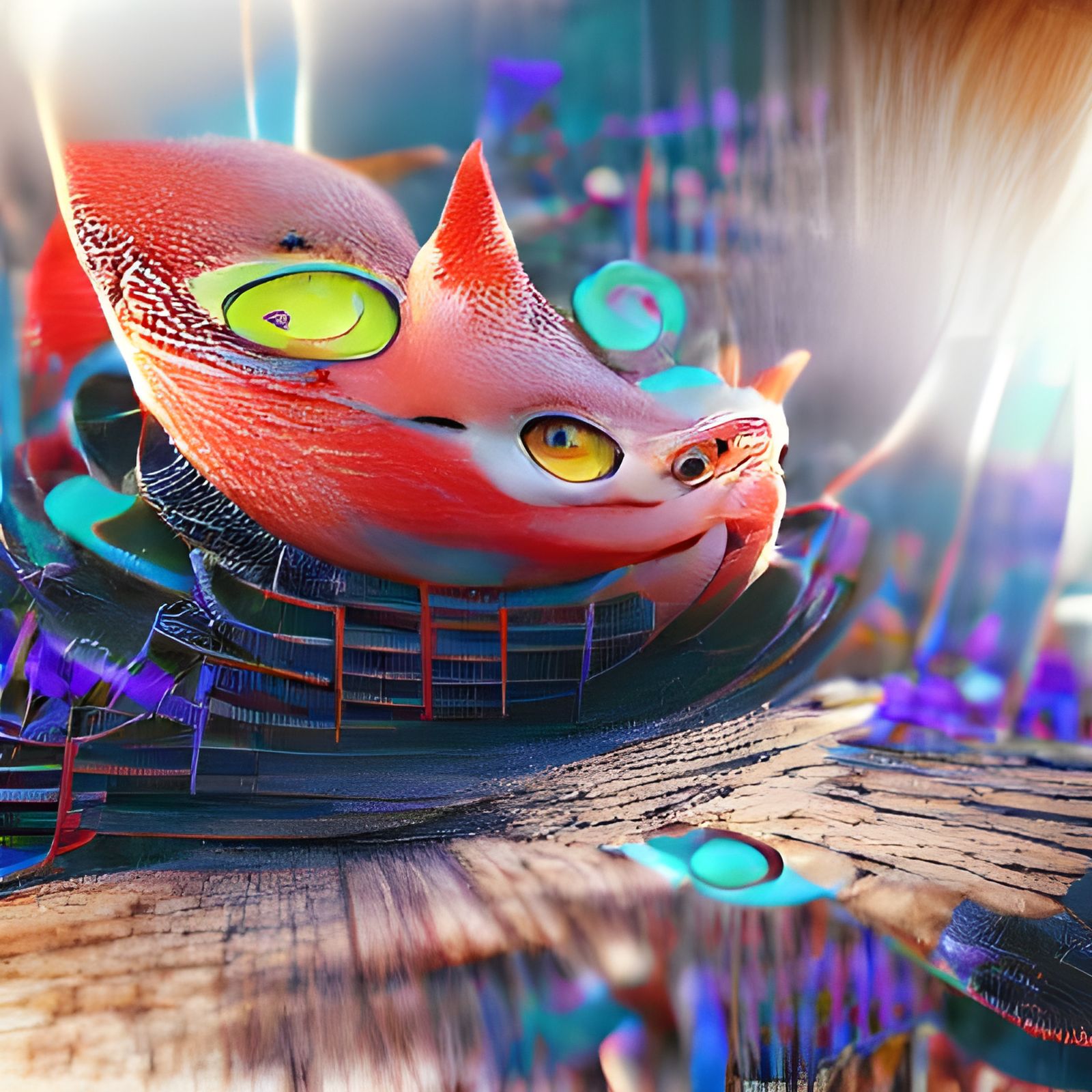 Pixar-Style Alien Plant in 3D Digital Art