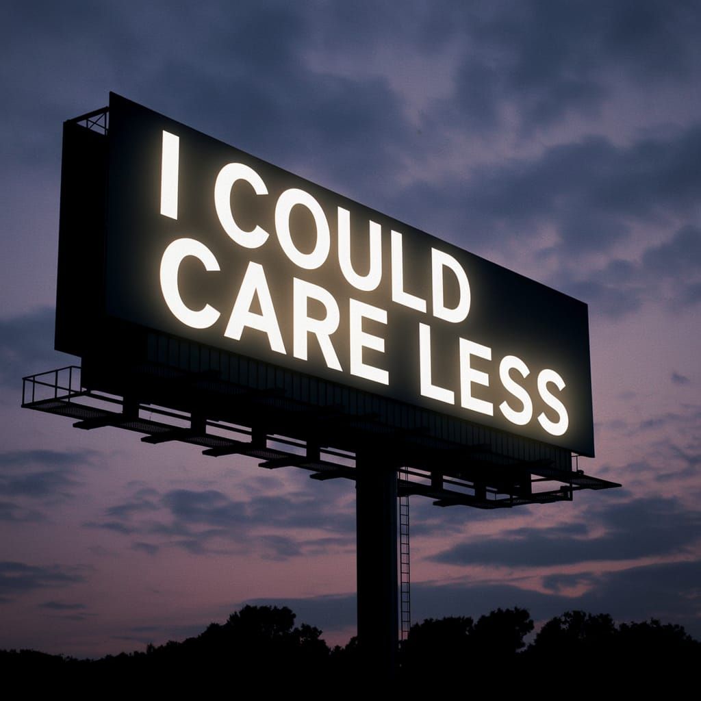 Dramatic Twilight Billboard with Glowing Letters