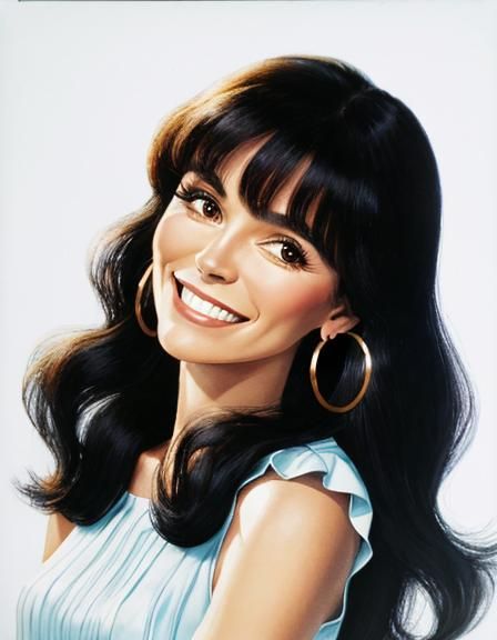 Karen Carpenter Portrait: Glamour Shot with Radiant Smile