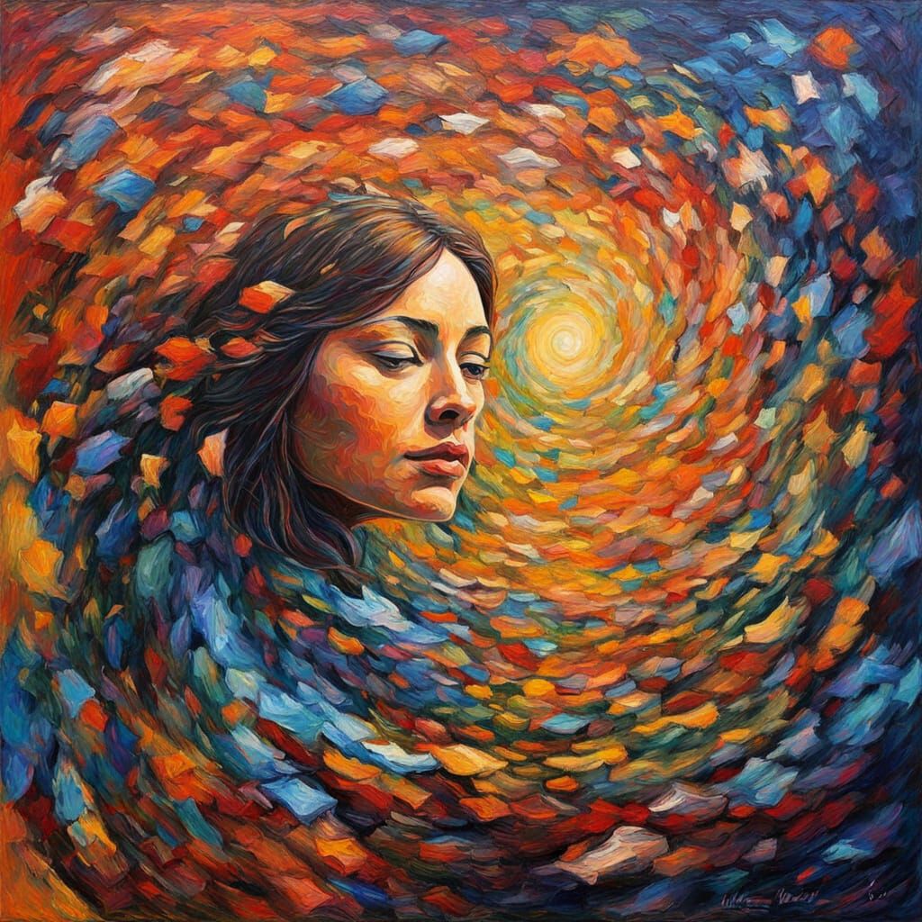 Surreal Neo-Impressionist Vortex of Earthly Awareness