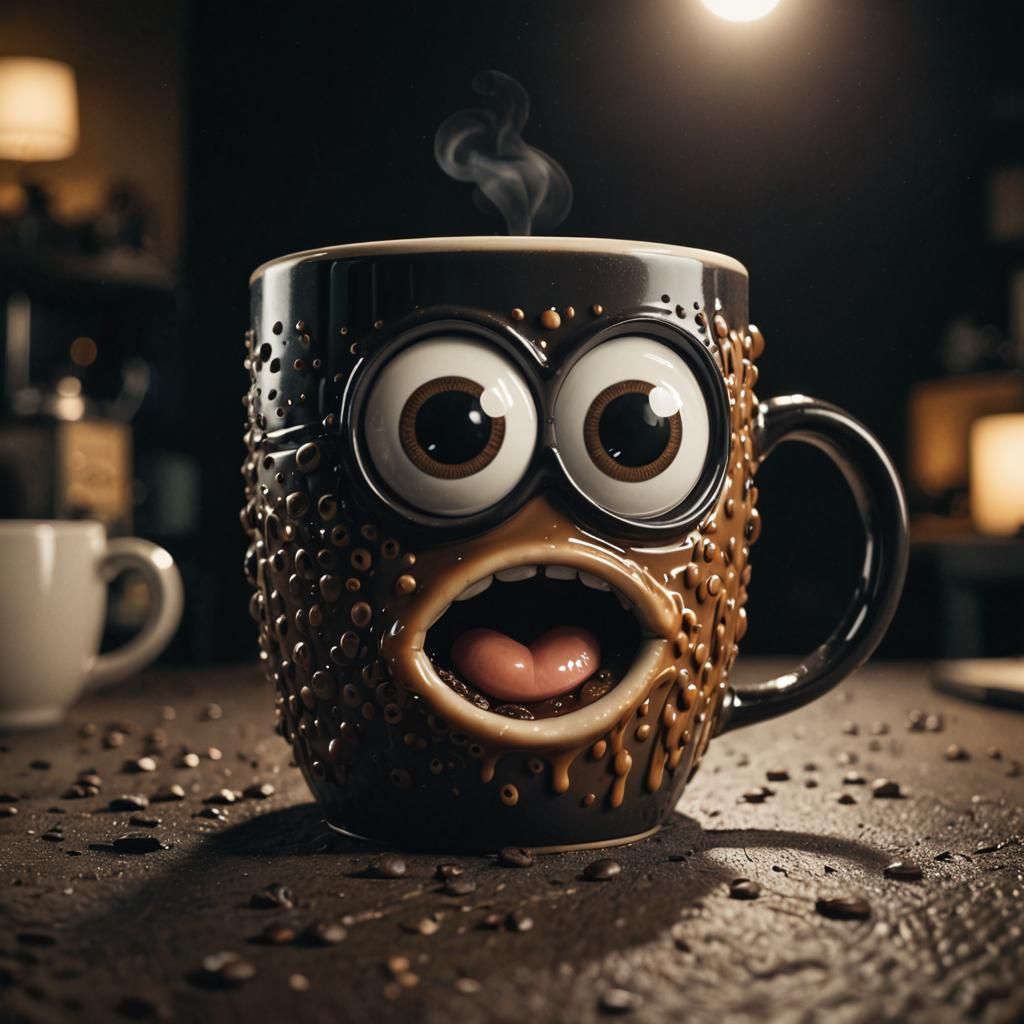 Googly eyes coffee mug