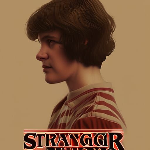 Stranger Things Inspired Art Nouveau Portrait
