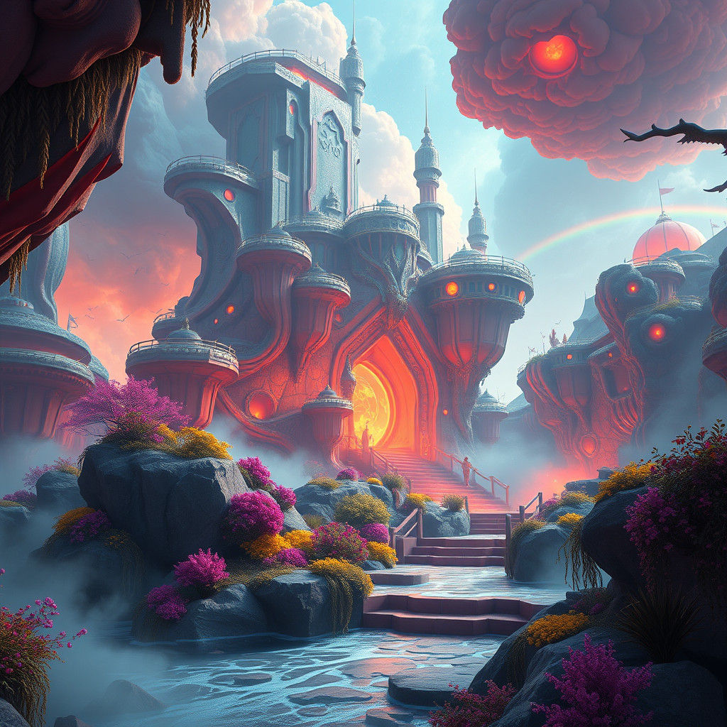 Fantasy Dreamscape in Photorealistic Matte Painting Style