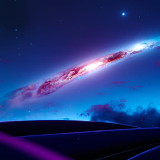 Andromeda Galaxy in Star Dust: Detailed Matte Painting