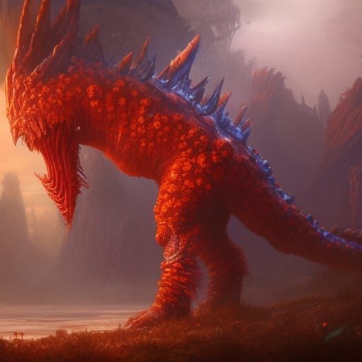 Coral Monster in Fantasy Armor Concept Art