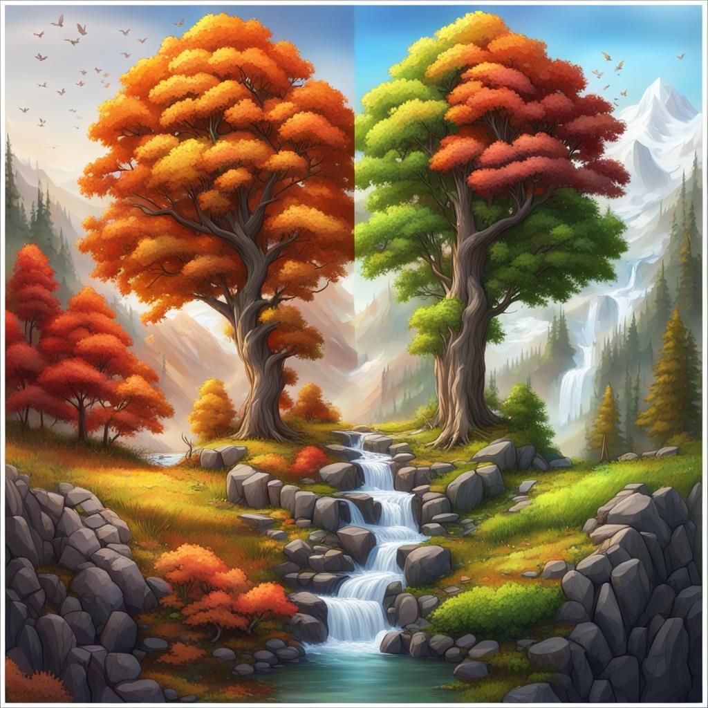 Four Seasons of Nature, Hyperdetailed Art
