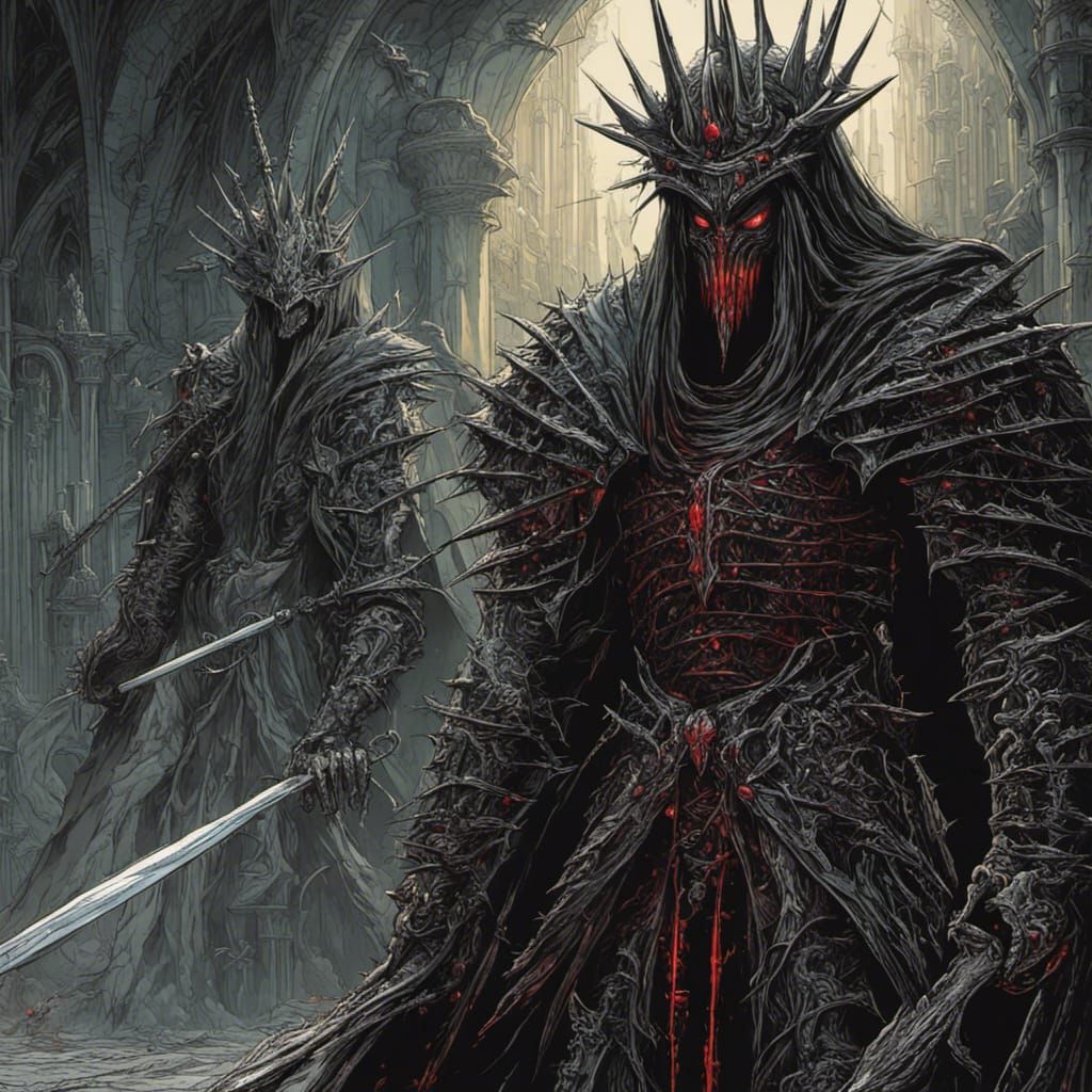 Nazgul in Spiked Armor: A Dark Fantasy Horror