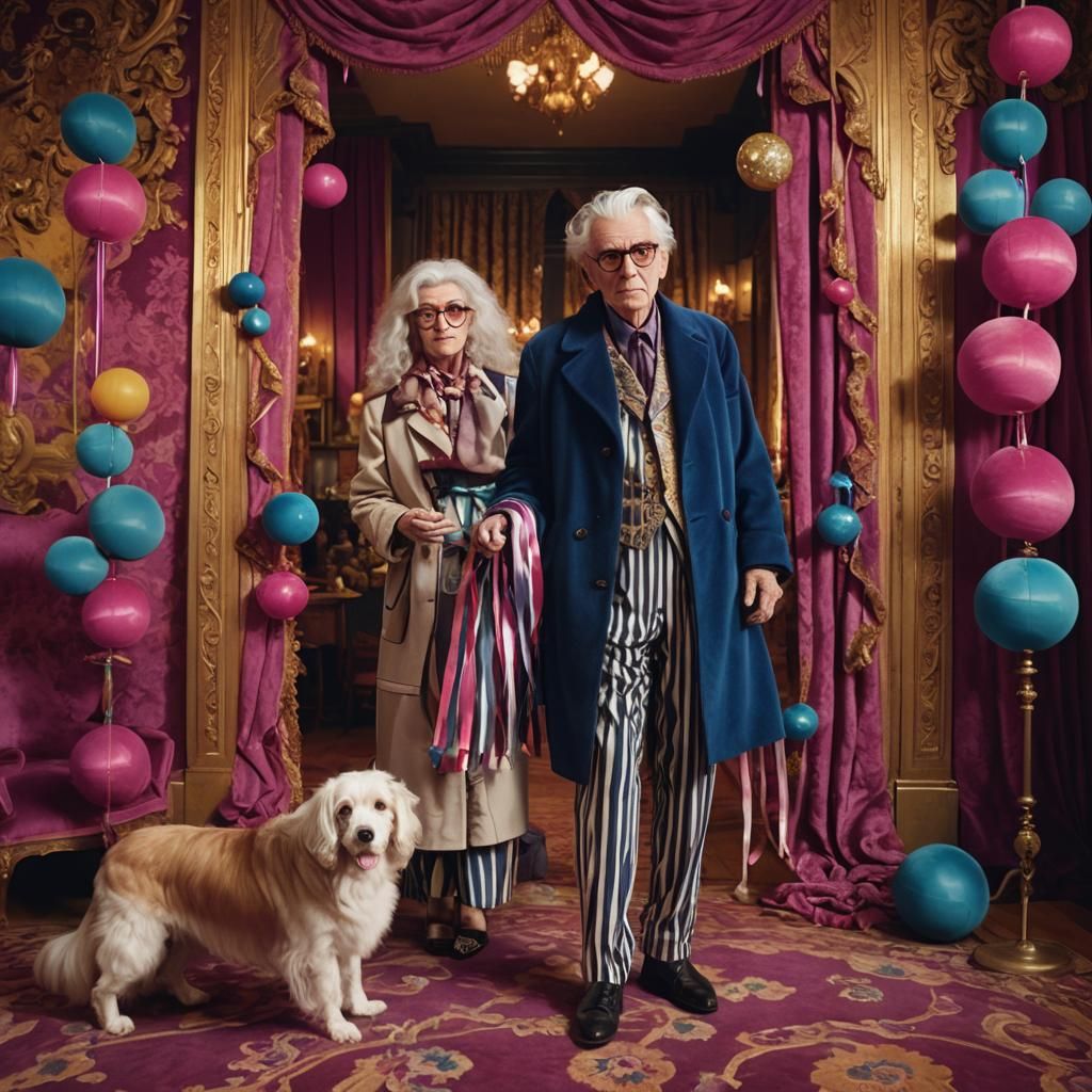 Cinematic Film Still of an Elderly Man in Baroque Style