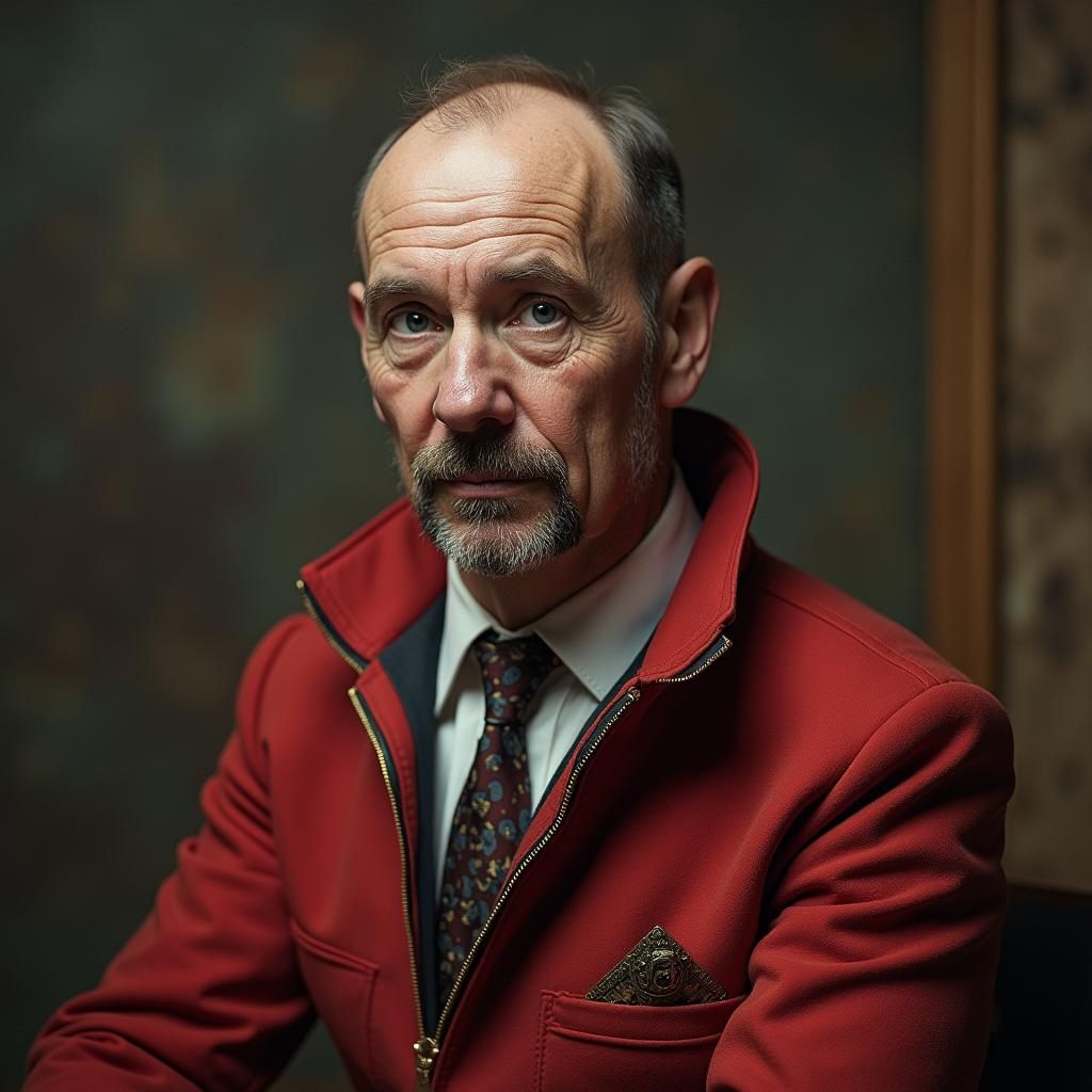 Woman in Flight Attendant Uniform, Art Deco Style