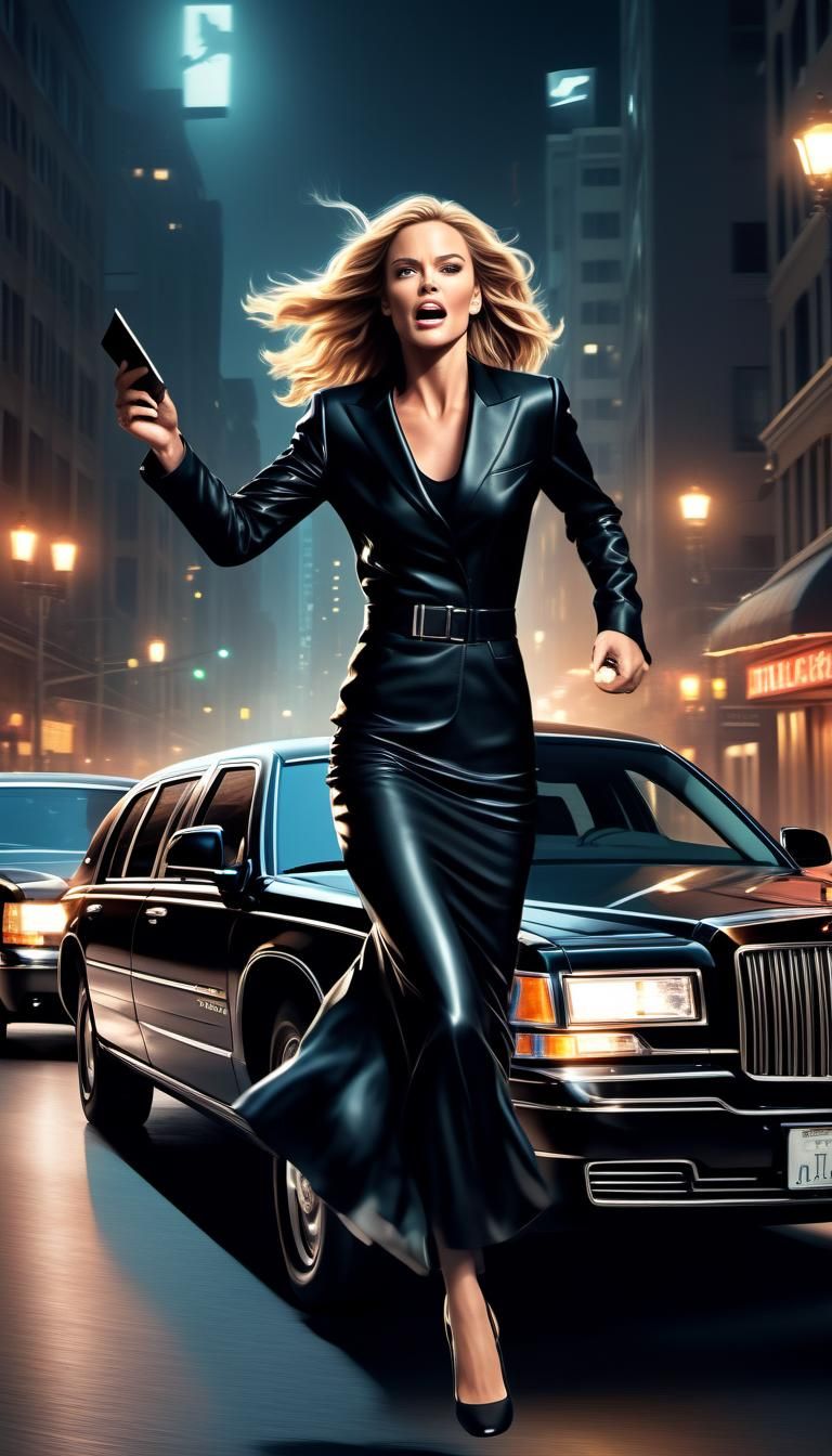 Hollywood Star Runs from Paparazzi in the City