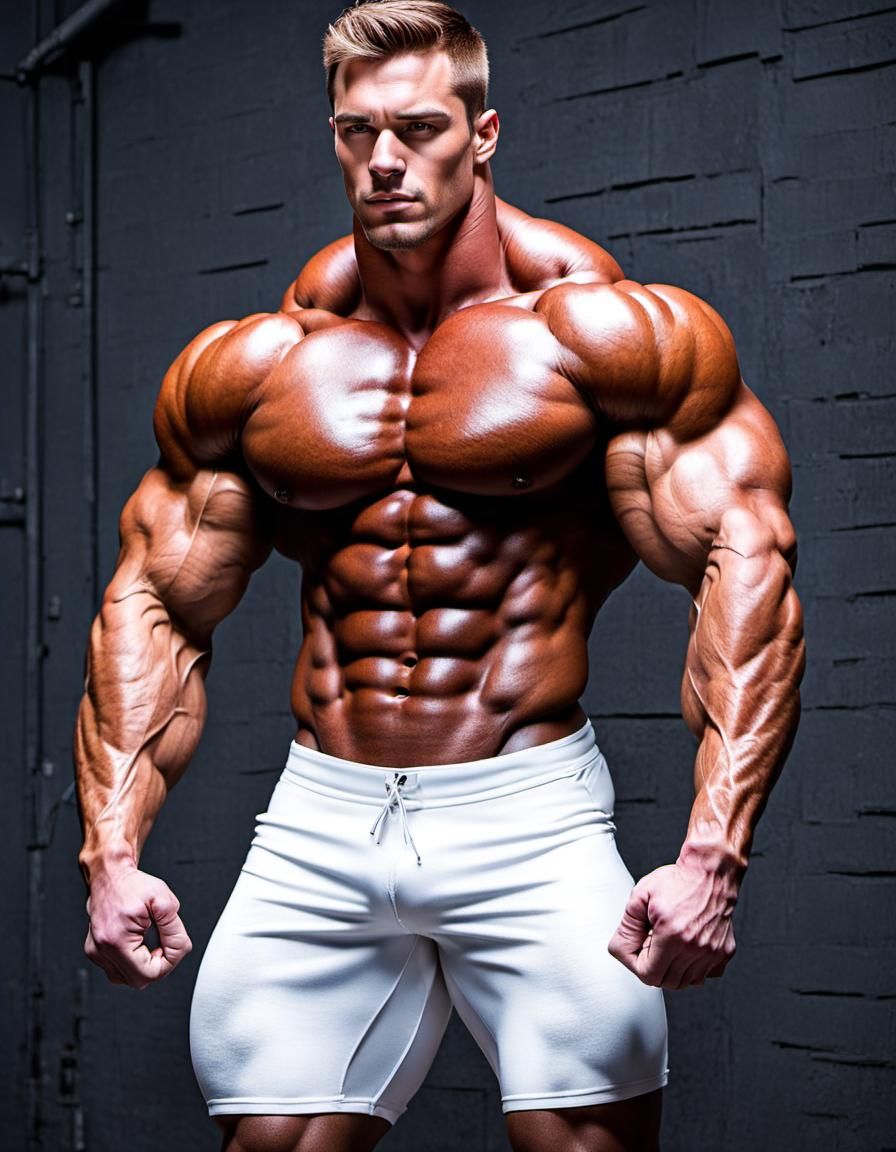 Freaky Huge Bodybuilder Photoshoot: Hyperrealistic Digital A...