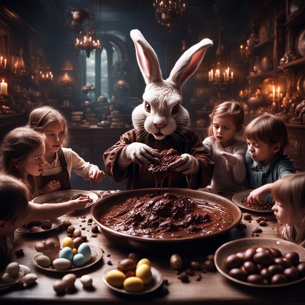 Epic Cinematic Easter Horror in Digital Matte