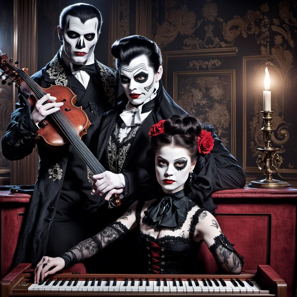 Rockabilly Goth Phantom's Daughter Plays Music