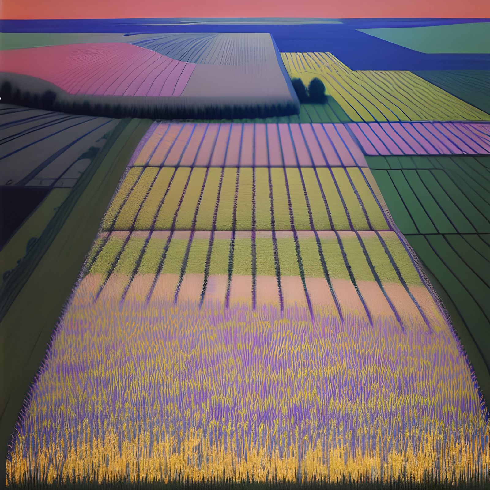 Eerie Coastal Plains Landscape as Impasto Painting