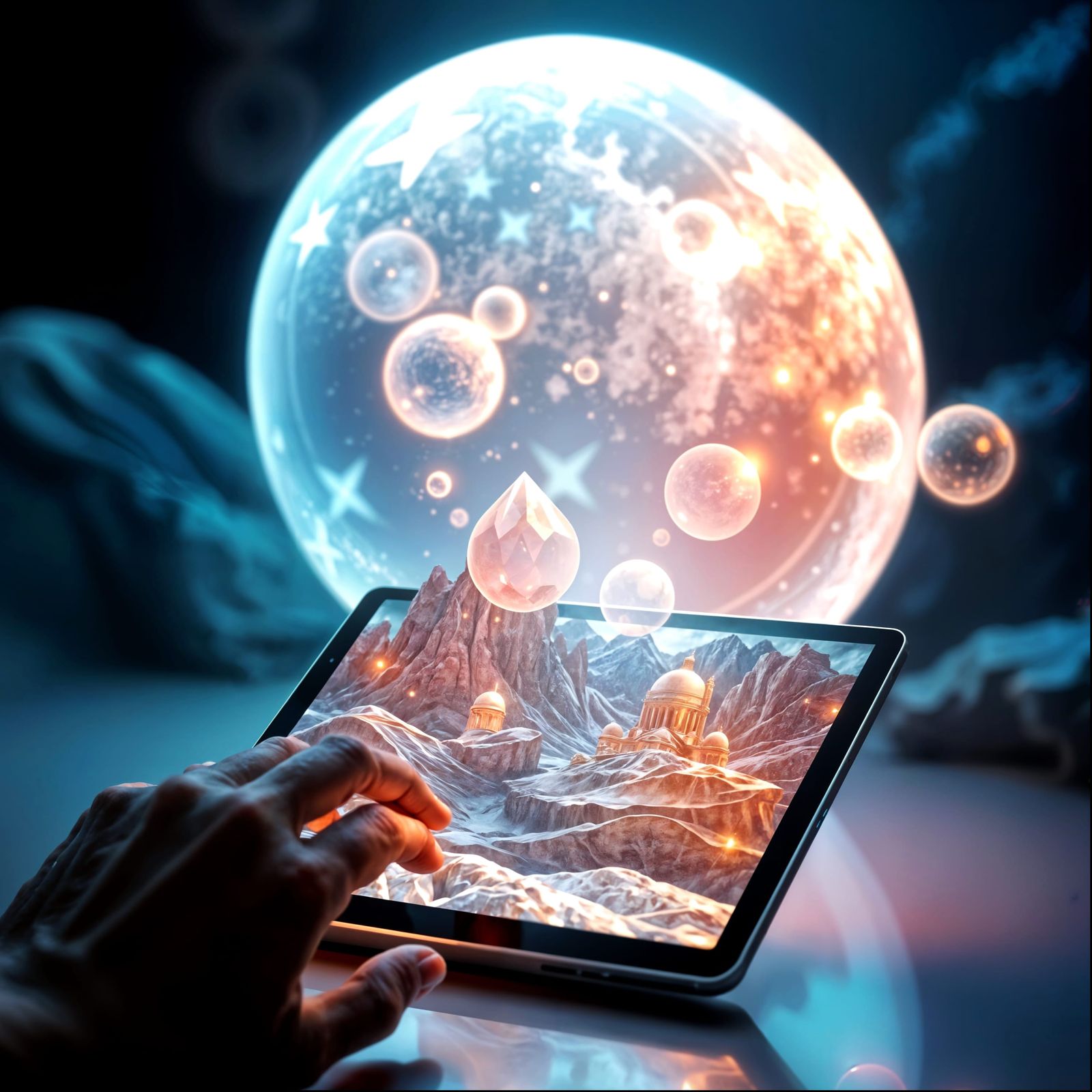 Futuristic Glowing Forms: Holographic Dreams Realized