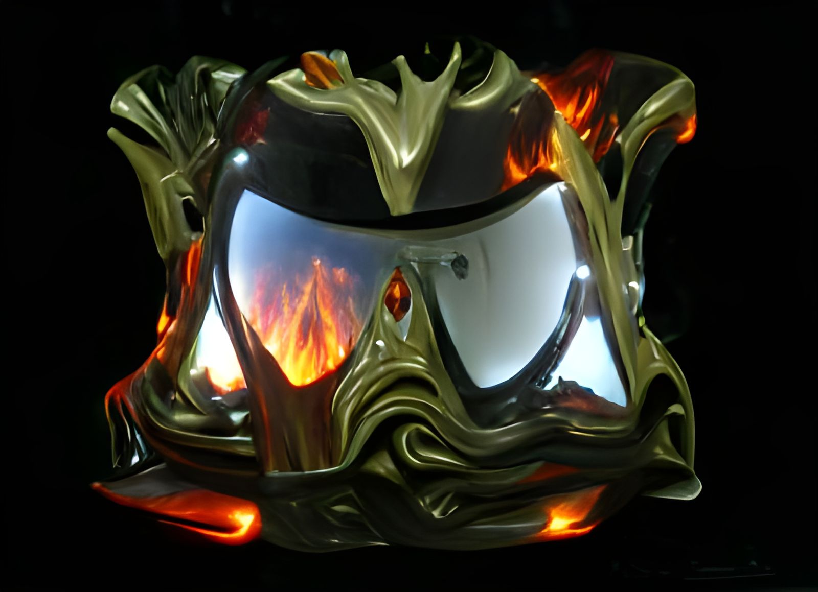 Helm of Vulcan, Fire God in 8K 3D