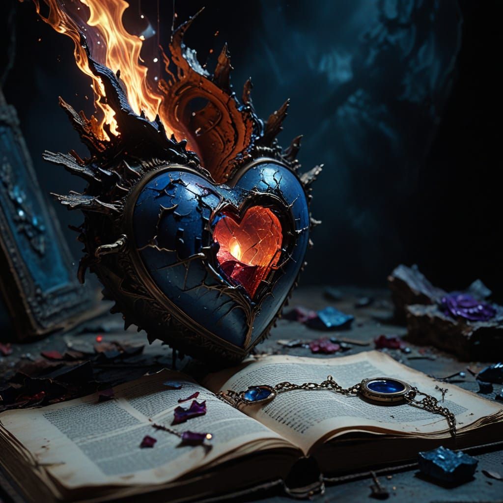 Surrealist Nightmare: Torn Journal on a Dark Altar