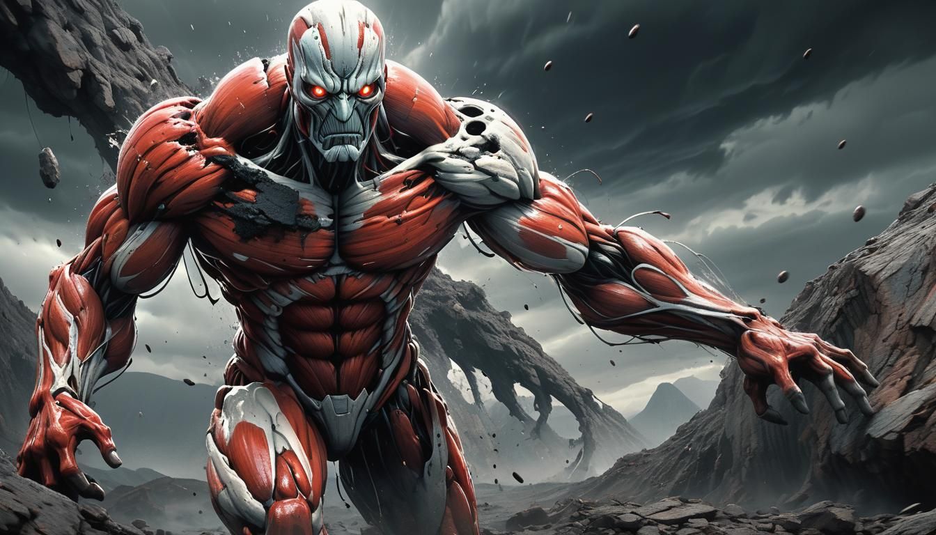 Colossal Cosmic Titan Summons Black Hole in Dramatic Style