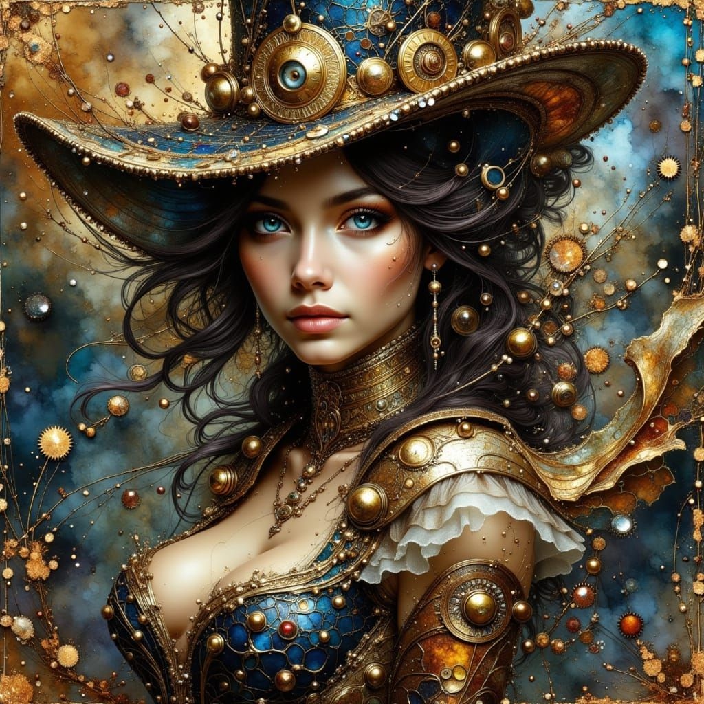 Steampunk Goddess in Victorian Elegance