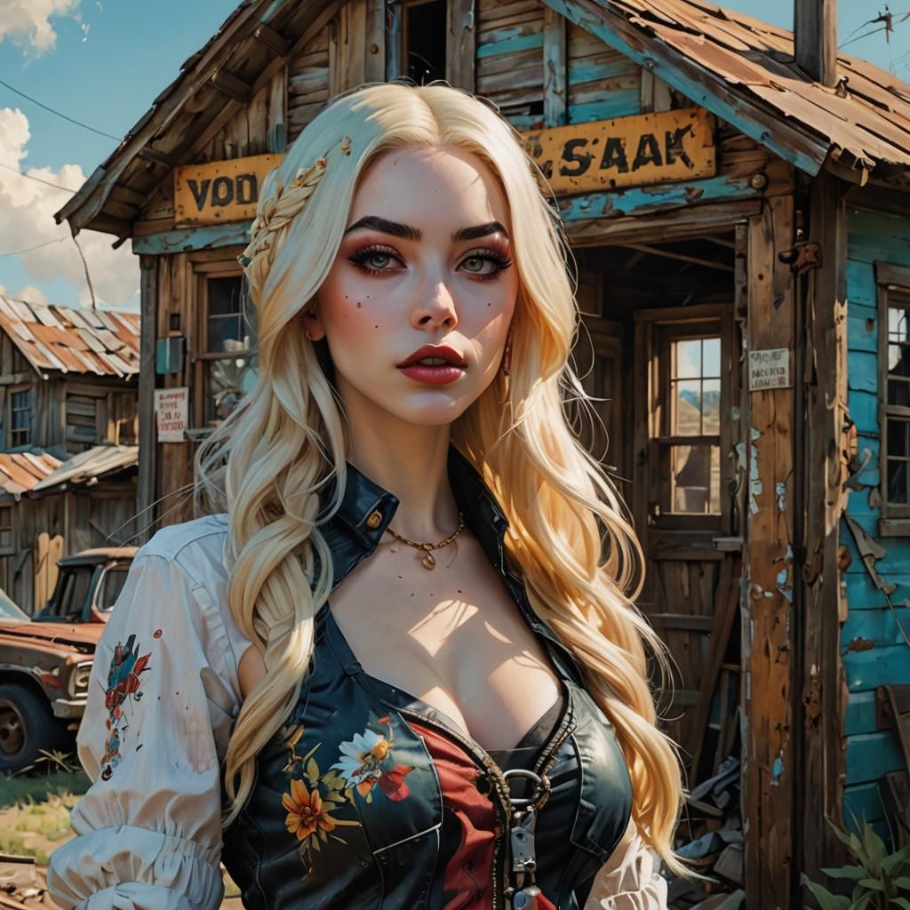 Glamorous Portrait in Classic Pin-Up Style