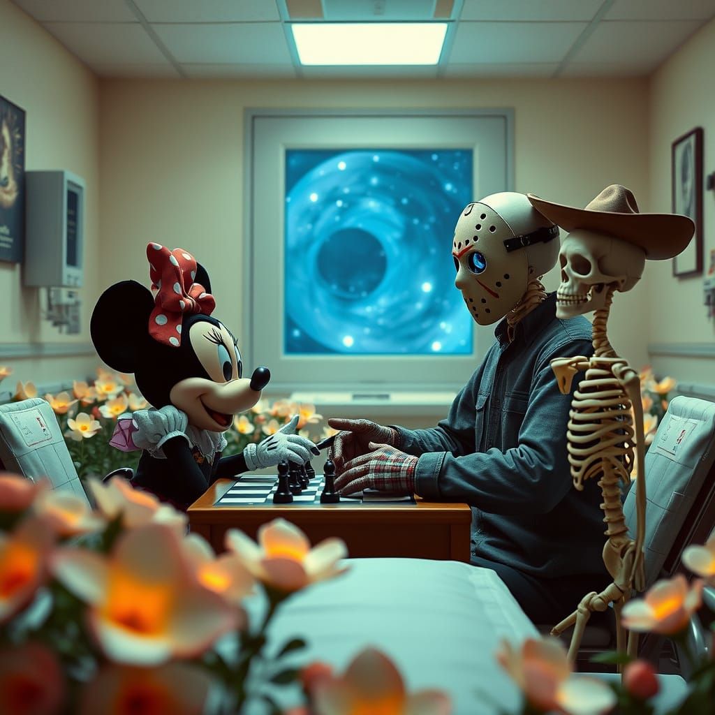 Minnie Mouse and Jason Voorhees Engage in a Tense Chess Matc...