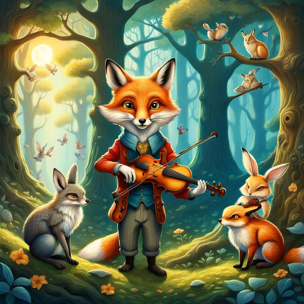 Musical Forest Scene Inspired by Studio Ghibli