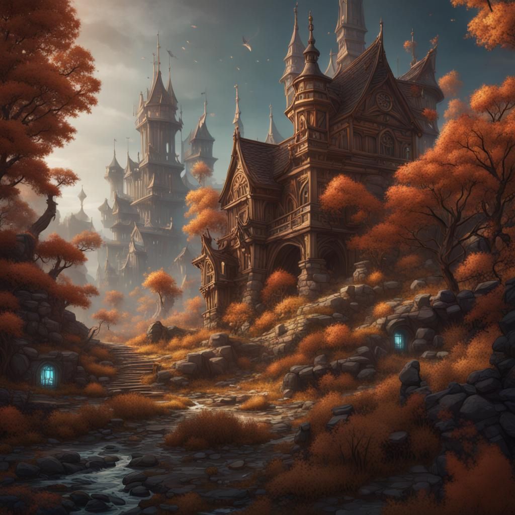 Fantastical Fox in Detailed Matte Painting