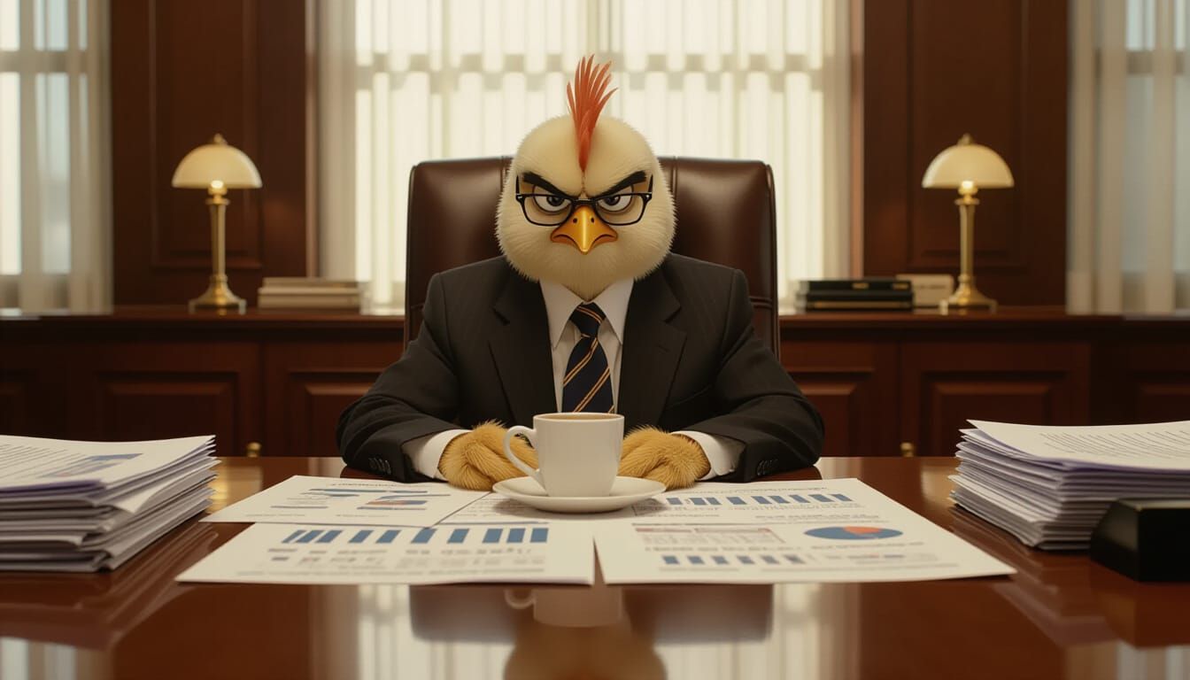 Corporate Chick's Boardroom Rage: Satirical Realism