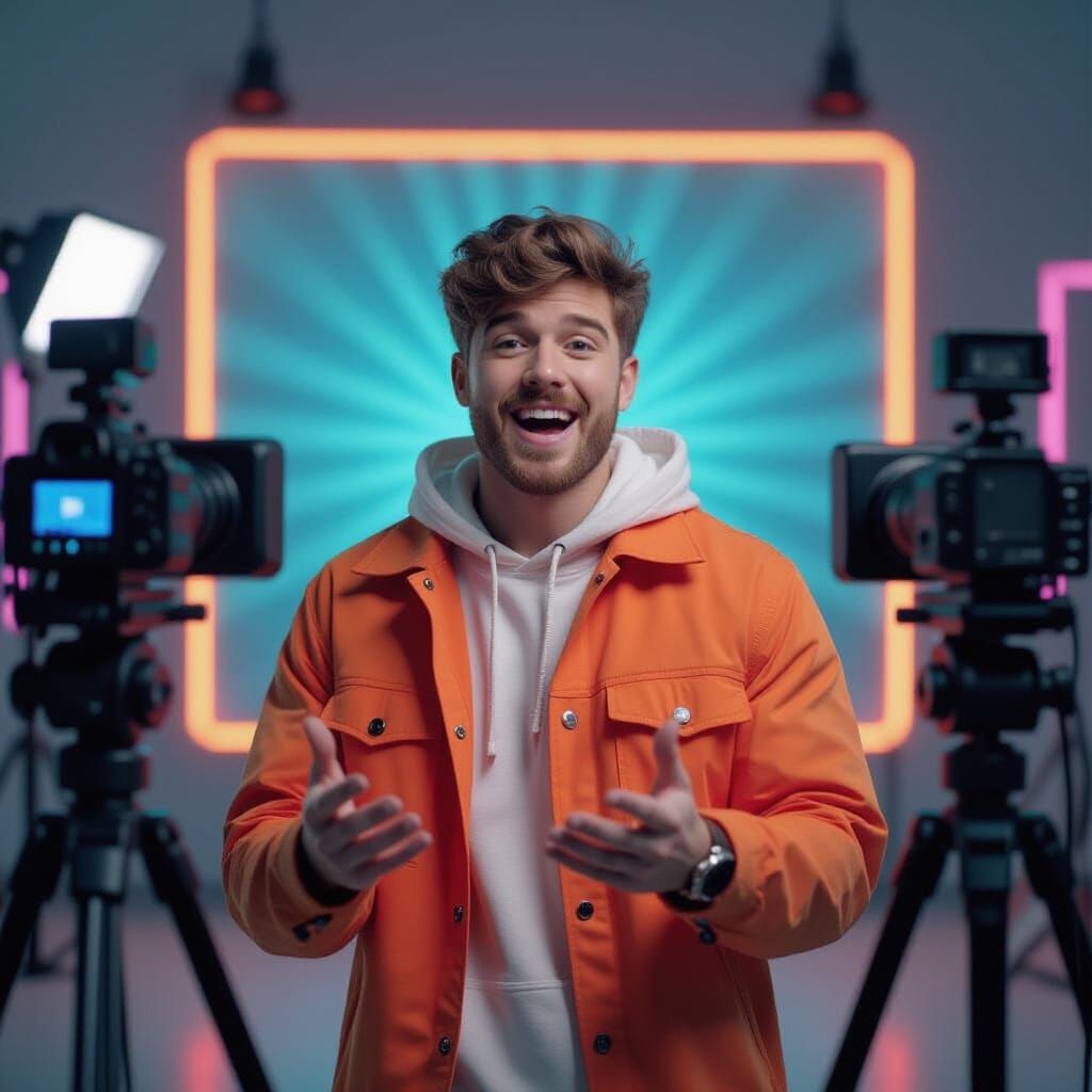 MrBeast Records a YouTube Video: Graphic Illustration