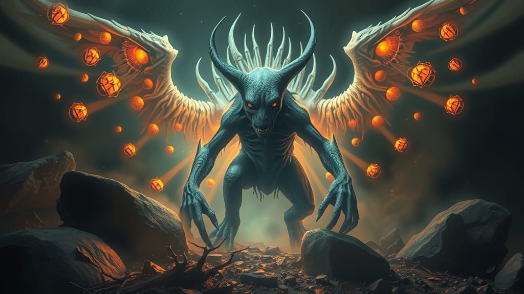 Surreal Mystical Creature in Dreamlike Landscape