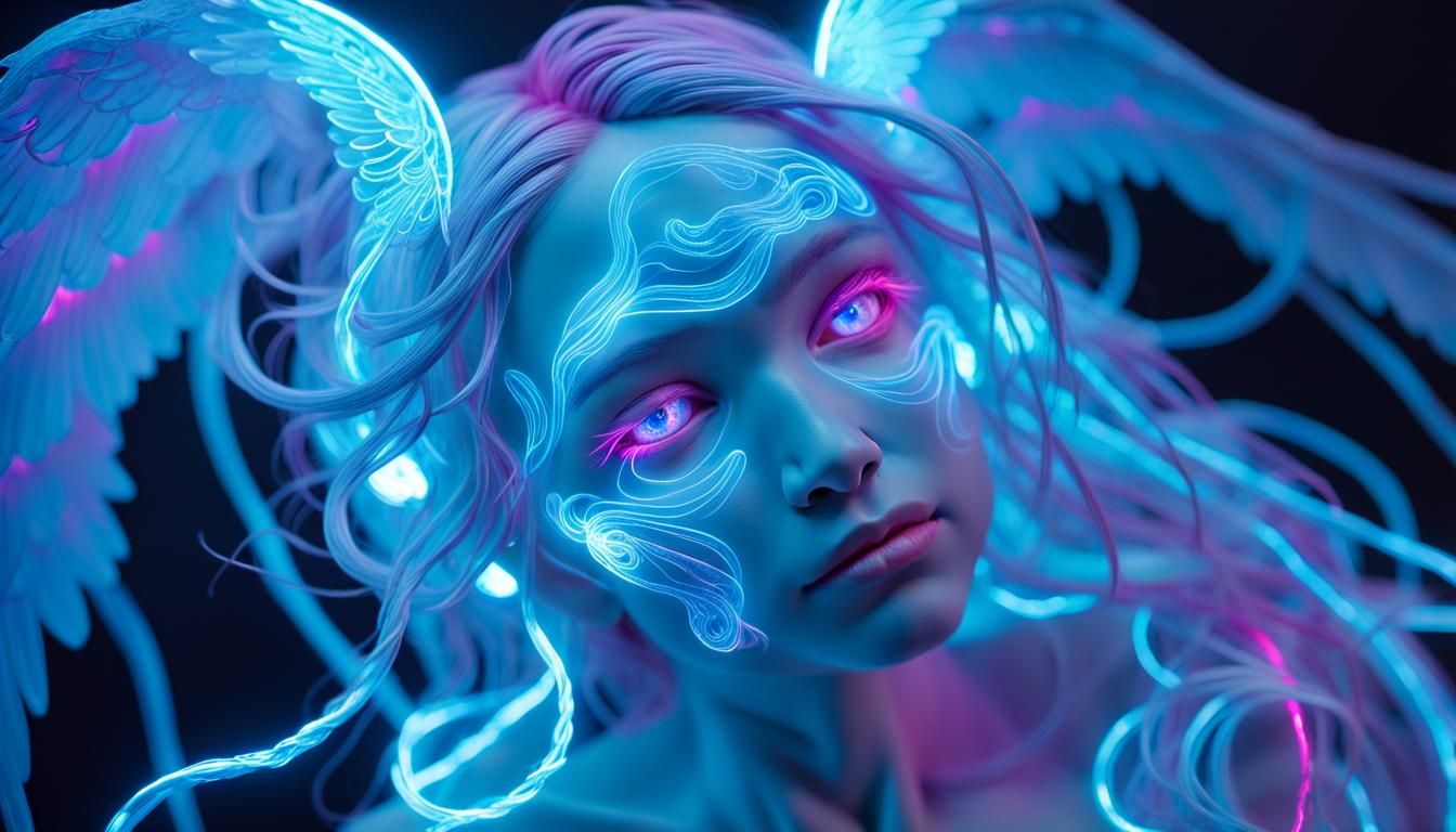 Celestial Entity in Radiant Bloom