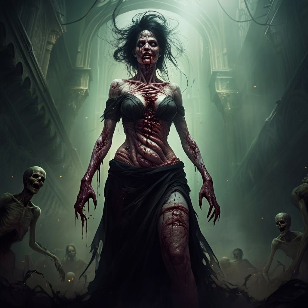 Horrifying Witch in Dark Fantasy Realm