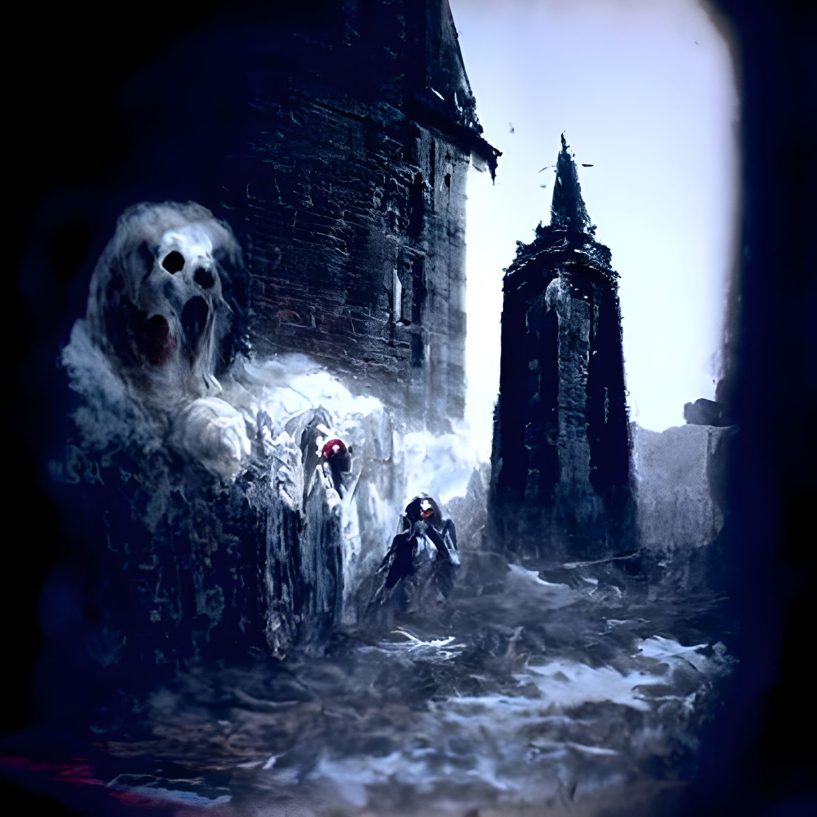 Eerie Haunted Castle in Gothic Horror Style