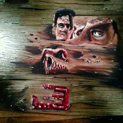 Demonic Figure Emerges from Dark Forest