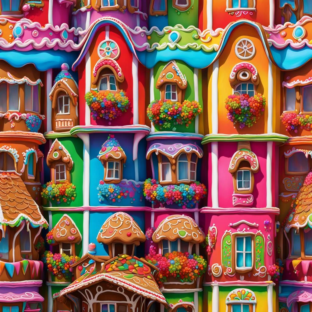 Life-Sized Gingerbread House in Graffiti Splash Art