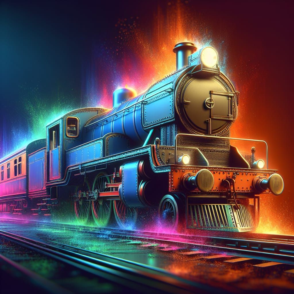 Hyperrealistic Double-Decker Train Concept Art