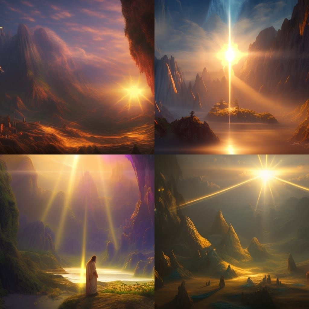 Radiant Jesus: A Divine Vision in Detailed Matte Painting