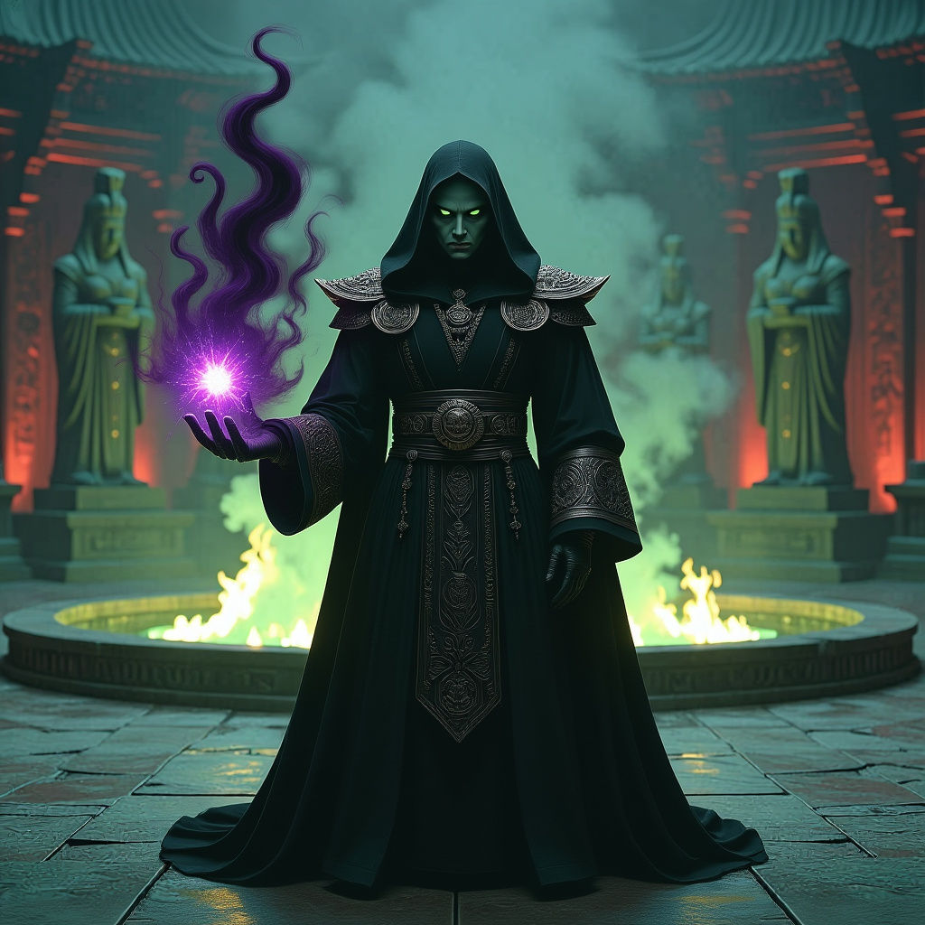 Mumm-Ra in His Temple: Hyperrealistic Splash Art