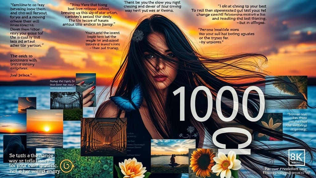 Mesmerizing Digital Collage of Gratitude in 8K