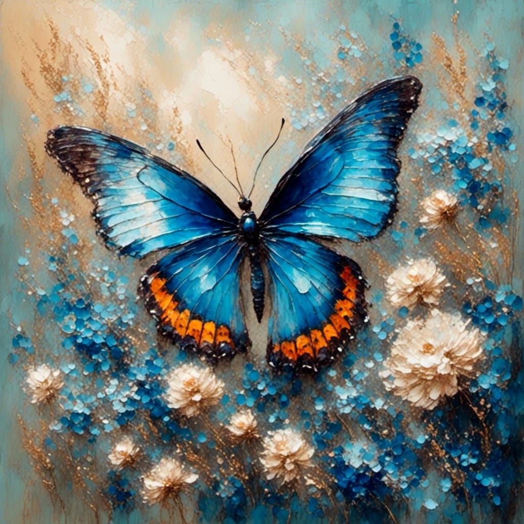 Butterfly in Flight: Impressionist Macro Photograph