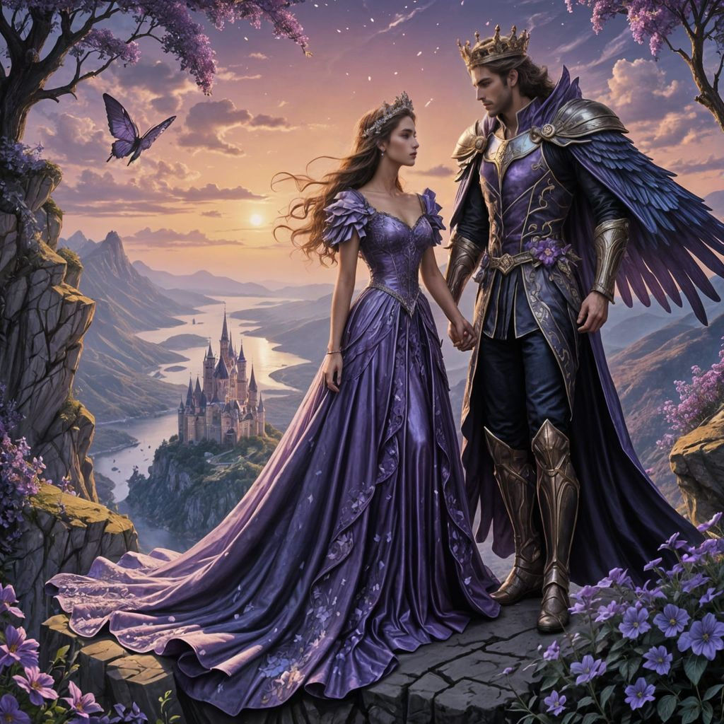 Ethereal Fairy King and Queen of Violet Realm