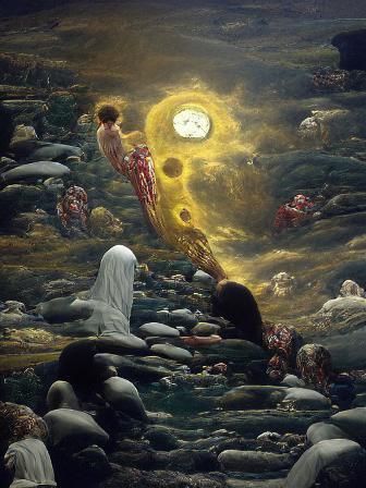 Reaching the great sun by Tim Burton Gustav Klimt Gustave Doré