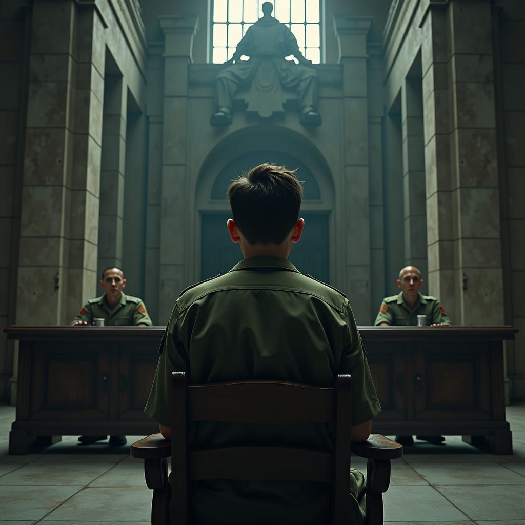 Boy Before Judge: Fantasy Concept Art