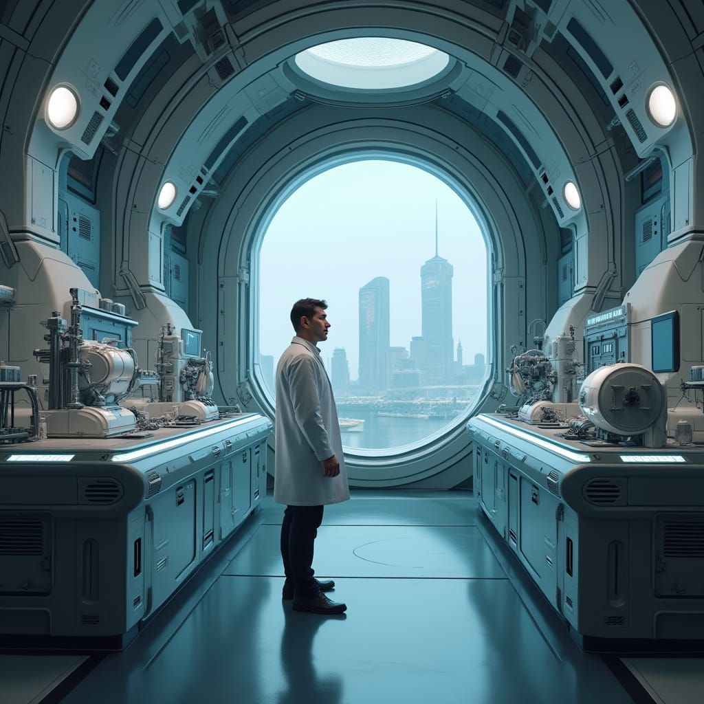 Lead Engineer in Futuristic Laboratory Setting