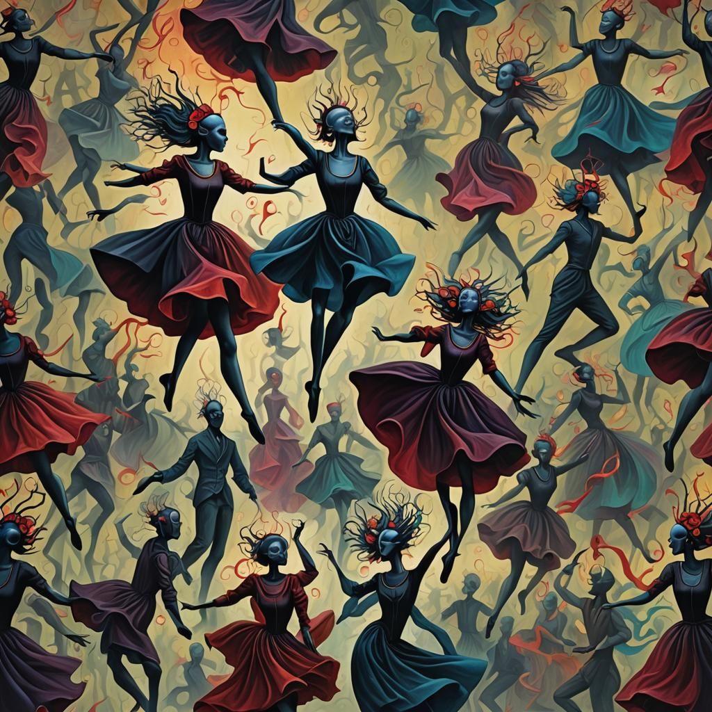 Vibrant Surrealism: Dancers in the Dark