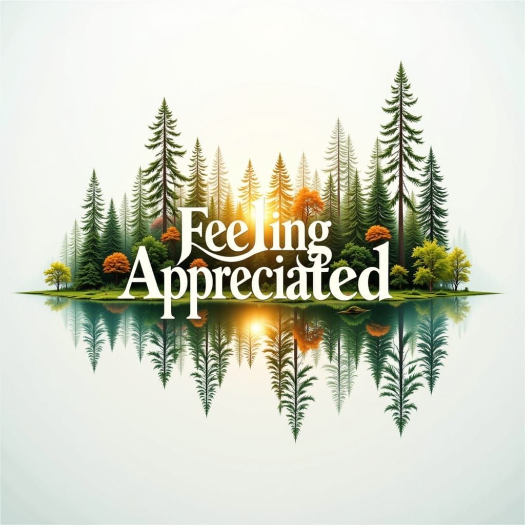 Double Exposure: Words Merge with Vibrant Landscape