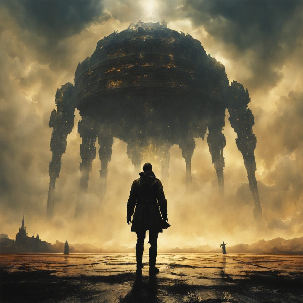 Lucifer Cast Out in Glorious, Golden Armor