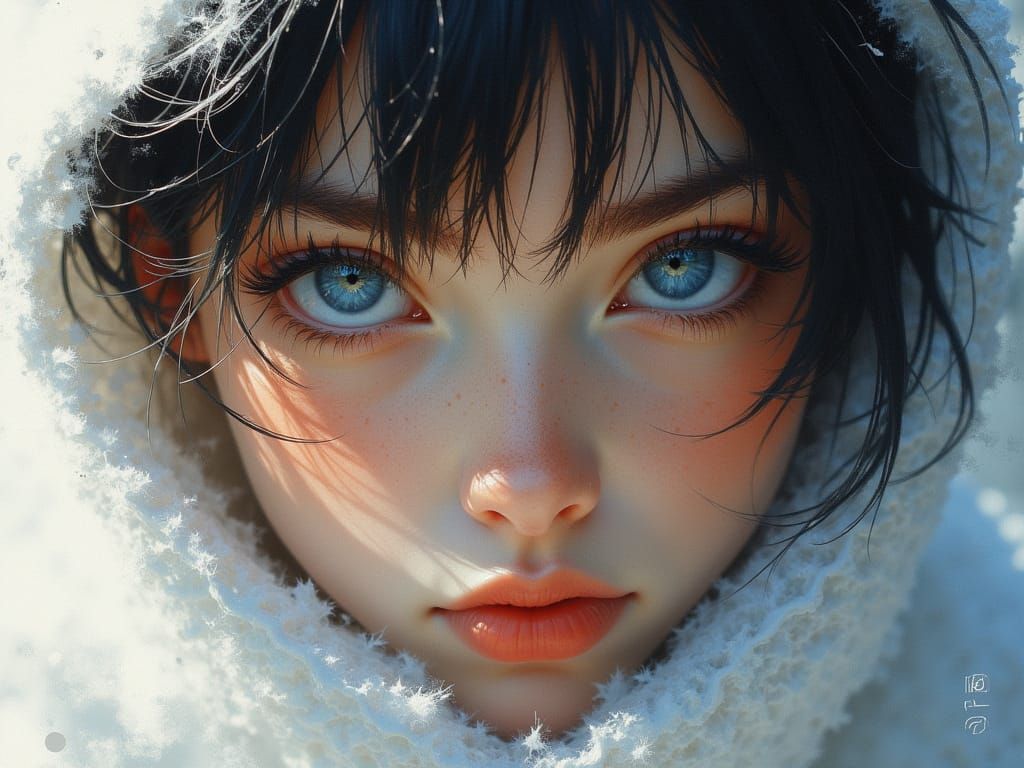 Dynamic Portrait of a Woman with Soft Oil Painting Style