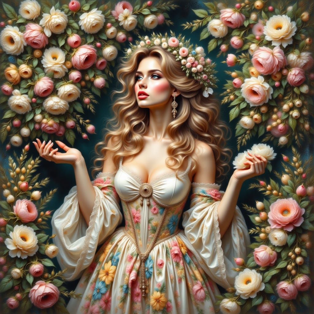 Romantic Florais in a Pre-Raphaelite Garden