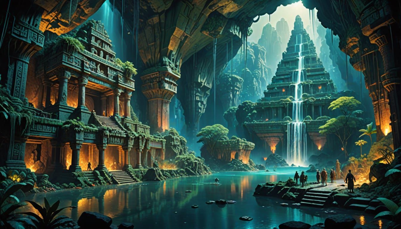 Skeletons in Mayan Metropolis Underground Caves as Struzan M...